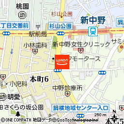 まいばすけっと中野本町4丁目店付近の地図