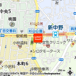 まいばすけっと新中野駅前店付近の地図