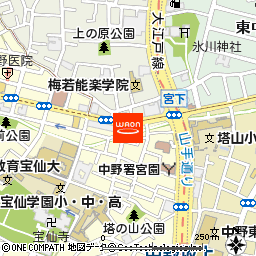 まいばすけっと中野中央2丁目店付近の地図