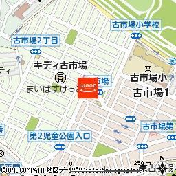 まいばすけっと古市場2丁目店付近の地図