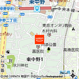 べじはん　東中野店付近の地図