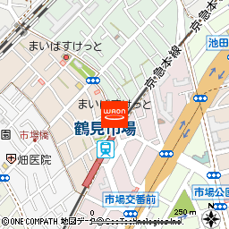 まいばすけっと鶴見市場店付近の地図