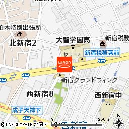 まいばすけっと北新宿税務署通り店付近の地図