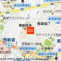 ヤクルト西新宿センター付近の地図