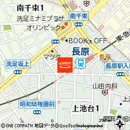 まいばすけっと長原駅前店付近の地図