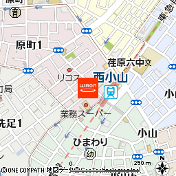 ドラッグフタバ西小山店付近の地図