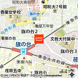 イオンタウン旗の台付近の地図