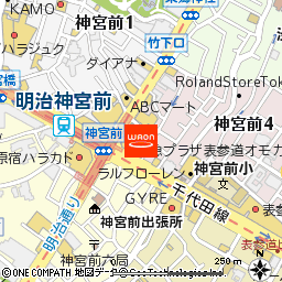 The SHEL'TTER TOKYO 東急プラザ表参道原宿付近の地図