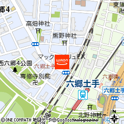 マックスバリュエクスプレス六郷土手駅前店付近の地図