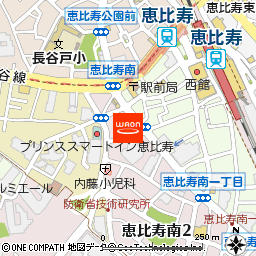 ピーコックストア恵比寿南店付近の地図