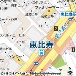恵比寿支店付近の地図