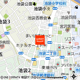 まいばすけっと池袋駅西店付近の地図