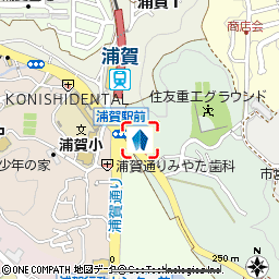 浦賀支店付近の地図