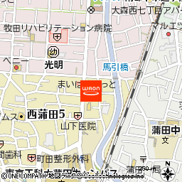 まいばすけっと西蒲田5丁目店付近の地図