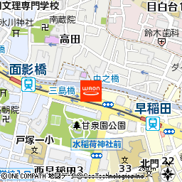 まいばすけっと面影橋駅東店付近の地図