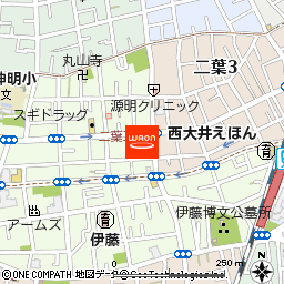 まいばすけっと二葉4丁目店付近の地図