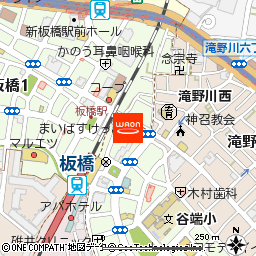 まいばすけっと板橋駅東口店付近の地図