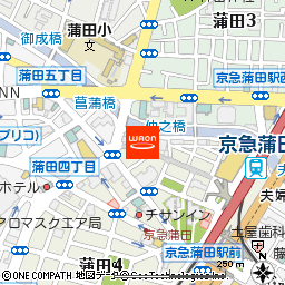 イオンリカー蒲田店付近の地図