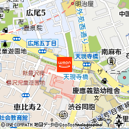 大阪王将　広尾店付近の地図