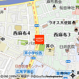 まいばすけっと西麻布店付近の地図