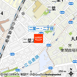 まいばすけっと二葉2丁目店付近の地図