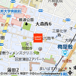 まいばすけっと梅屋敷店付近の地図