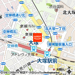 まいばすけっと大塚駅北口店付近の地図