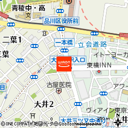 まいばすけっと大井2丁目店付近の地図