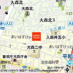 まいばすけっと大森北6丁目店付近の地図