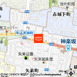 まいばすけっと神楽坂駅西店付近の地図