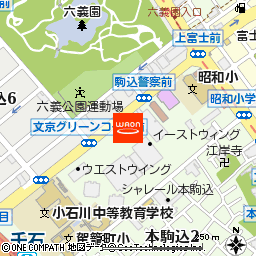 ピーコックストア文京グリーンコート店付近の地図