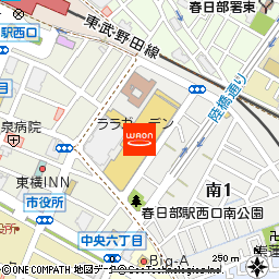 笑たこララガーデン春日部店付近の地図