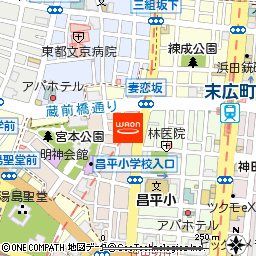 ピーコックストア神田妻恋坂店付近の地図