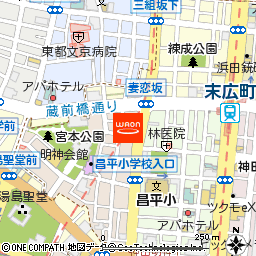 ピーコックストア神田妻恋坂店付近の地図