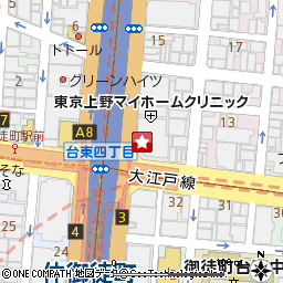 ＳＢＪ銀行上野支店付近の地図