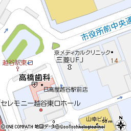 越谷支店付近の地図