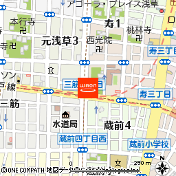 まいばすけっと台東寿1丁目店付近の地図