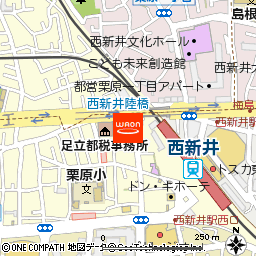 まいばすけっと西新井駅西口店付近の地図