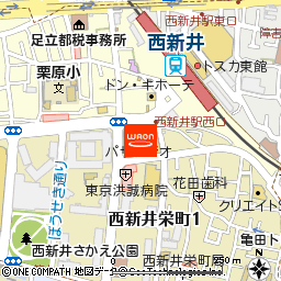 まいばすけっとパサージオ西新井店付近の地図