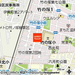アコレ竹の塚1丁目店付近の地図