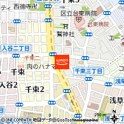 まいばすけっと千束3丁目店付近の地図