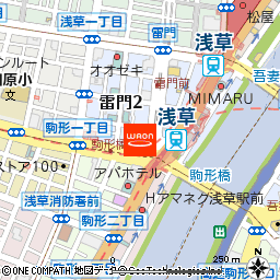 まいばすけっと雷門2丁目店付近の地図