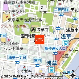 キヨスミ製菓　浅草仲見世店付近の地図