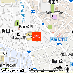 マックスバリュエクスプレス梅島店付近の地図