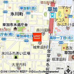 ダイエー草加店付近の地図