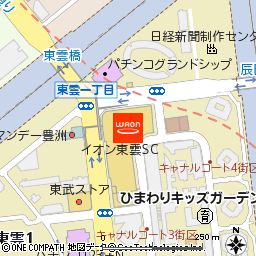 イオン東雲店付近の地図