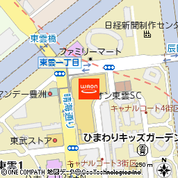 イオン東雲店付近の地図