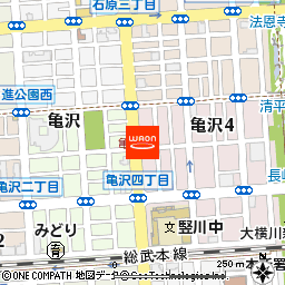 まいばすけっと亀沢4丁目店付近の地図