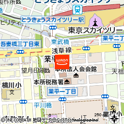 まいばすけっととうきょうスカイツリー駅南店付近の地図