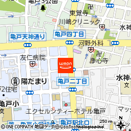 まいばすけっと亀戸2丁目店付近の地図